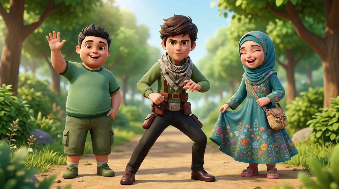 Yahya, Ismael and Fatima together